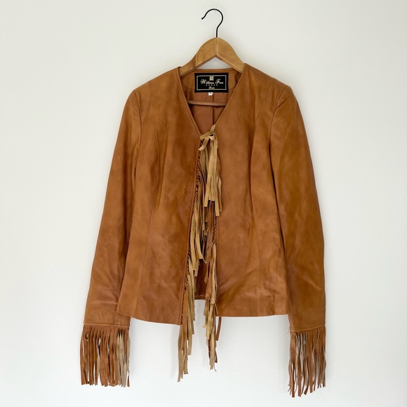 SALE!! Western Flair Fringe Leather Jacket Final Price - Picture 1 of 9